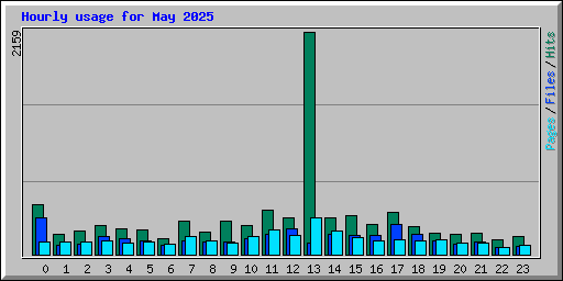 Hourly usage for May 2025
