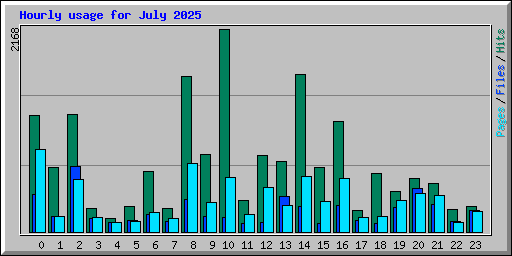 Hourly usage for July 2025